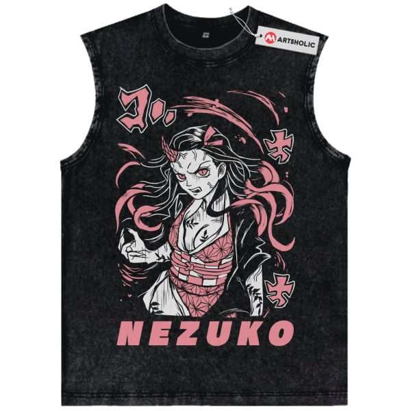 Nezuko Kamado Tank Top, Demon Slayer Tank Top, Anime Tank Top, Vintage Tank Top