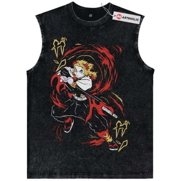 Kyojuro Rengoku Tank Top, Demon Slayer Tank Top, Anime Tank Top, Vintage Tank Top