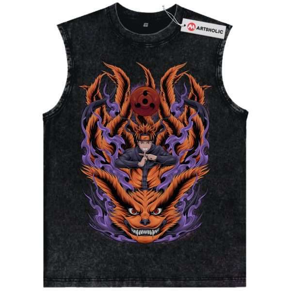 Kurama vs Naruto Uzumaki Tank Top, Anime Tank Top, Vintage Tank Top