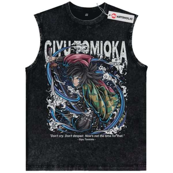 Giyu Tomioka Tank Top, Demon Slayer Tank Top, Anime Tank Top, Vintage Tank Top