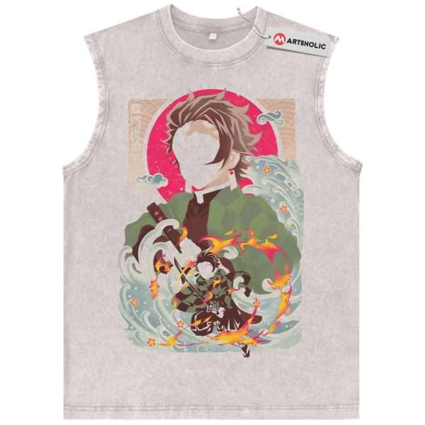 Tanjiro Kamado Tank Top, Demon Slayer Tank Top, Anime Tank Top, Vintage Tank Top