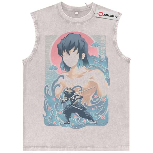 Inosuke Hashibira Tank Top, Demon Slayer Tank Top, Anime Tank Top, Vintage Tank Top