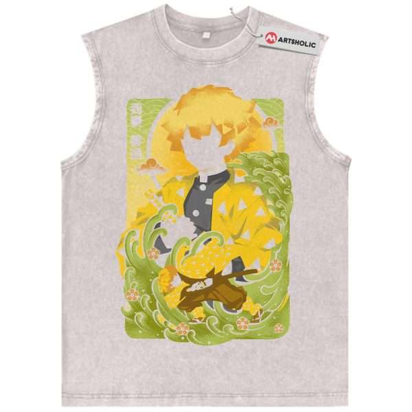 Zenitsu Agatsuma Tank Top, Demon Slayer Tank Top, Anime Tank Top, Vintage Tank Top