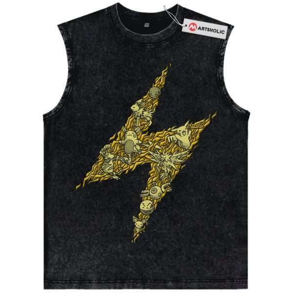 Electric-Type Pokemon Tank Top, Anime Tank Top, Vintage Tank Top