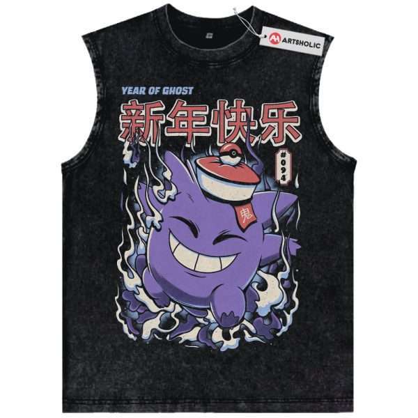 Gengar Tank Top, Pokemon Tank Top, Anime Tank Top, Vintage Tank Top