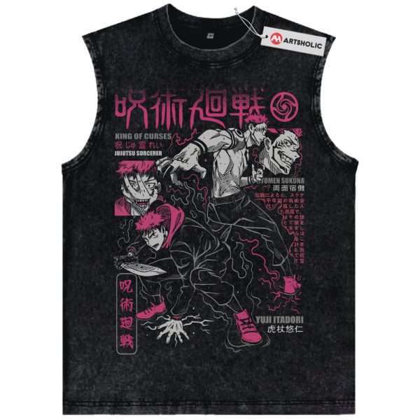 Itadori vs Sukuna Tank Top, Jujutsu Kaisen Tank Top, Anime Tank Top, Vintage Tank Top