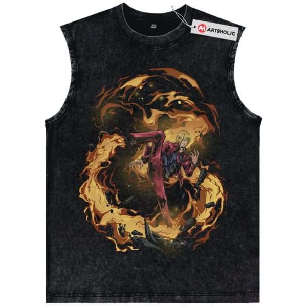 Vinsmoke Sanji Tank Top, One Piece Tank Top, Anime Tank Top, Vintage Tank Top