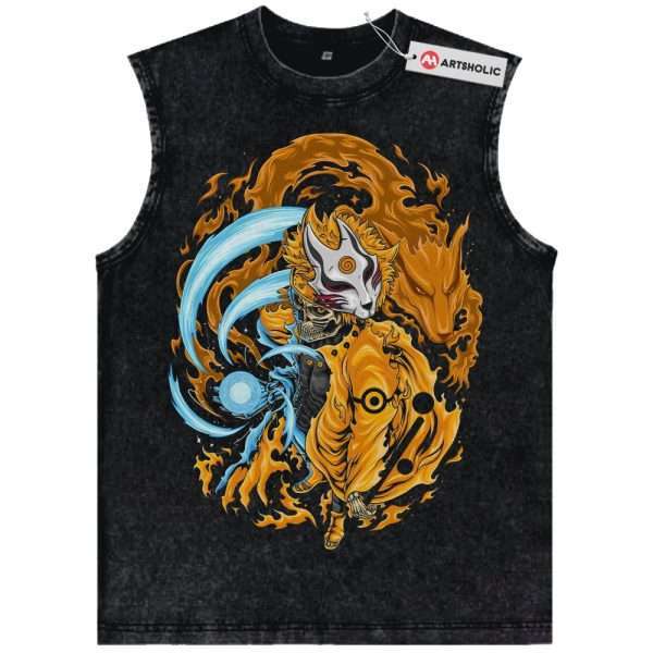 Skeleton Naruto Uzumaki Tank Top, Anime Tank Top, Vintage Tank Top