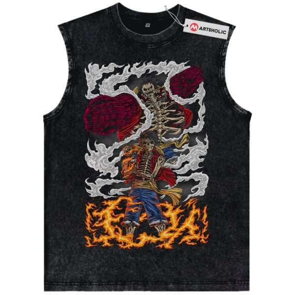 Skeleton Monkey D Luffy Tank Top, One Piece Tank Top, Anime Tank Top, Vintage Tank Top