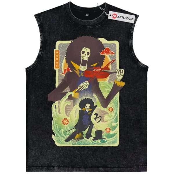 Brook Tank Top, One Piece Tank Top, Anime Tank Top, Vintage Tank Top