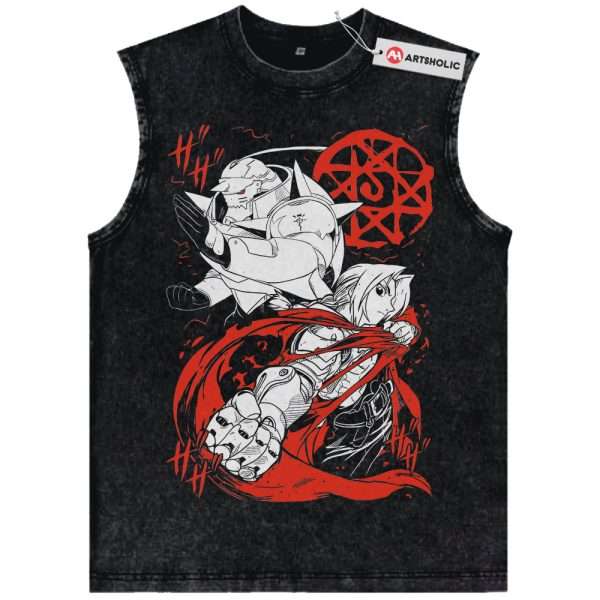 Alphonse vs Edward Elric Tank Top, Fullmetal Alchemist Tank Top, FMA Tank Top, Anime Tank Top, Vintage Tank Top