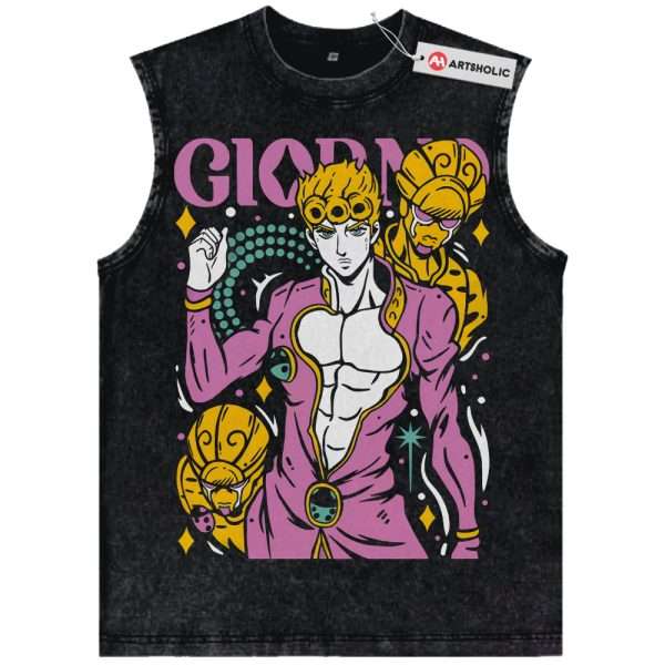 Giorno Giovanna Tank Top, JoJo's Bizarre Adventure Tank Top, Anime Tank Top, Vintage Tank Top