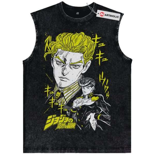 Josuke Higashikata Tank Top, JoJo's Bizarre Adventure Tank Top, Anime Tank Top, Vintage Tank Top