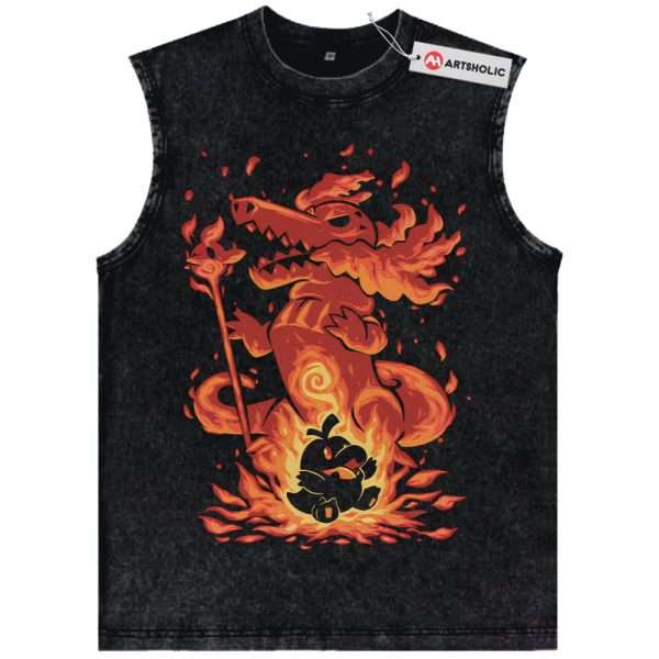 Fuecoco vs Skeledirge Tank Top, Pokemon Tank Top, Anime Tank Top, Vintage Tank Top