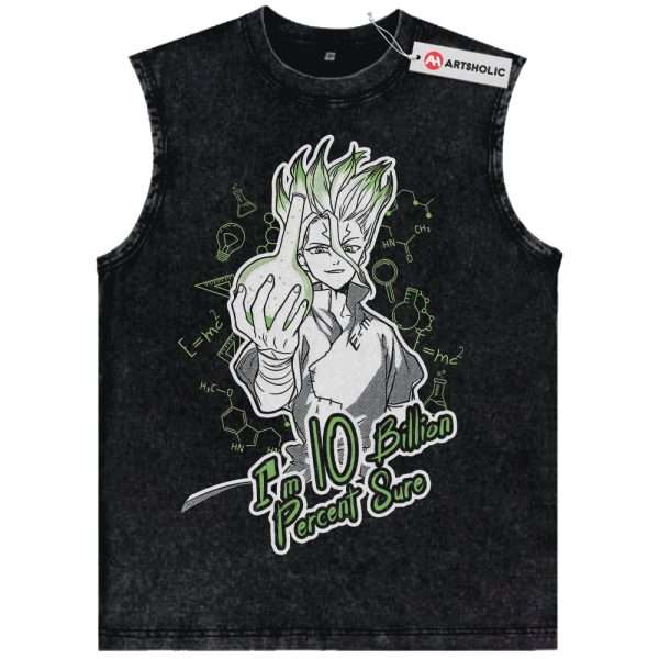 Senku Ishigami Tank Top, Dr Stone Tank Top, Anime Tank Top, Vintage Tank Top