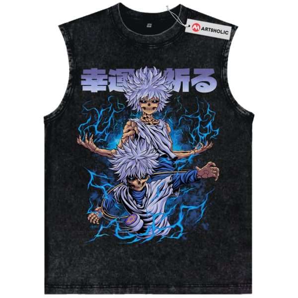 Skeleton Killua Zoldyck Tank Top, Hunter x Hunter Tank Top, HxH Tank Top, Anime Tank Top, Vintage Tank Top