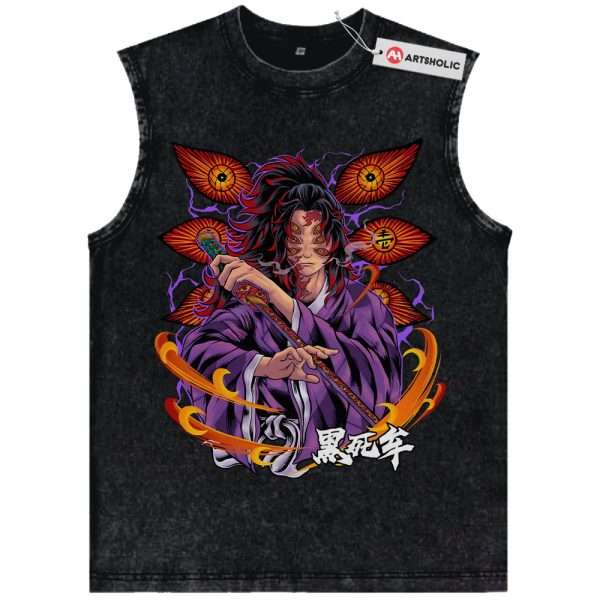 Kokushibo Tank Top, Demon Slayer Tank Top, Anime Tank Top, Vintage Tank Top
