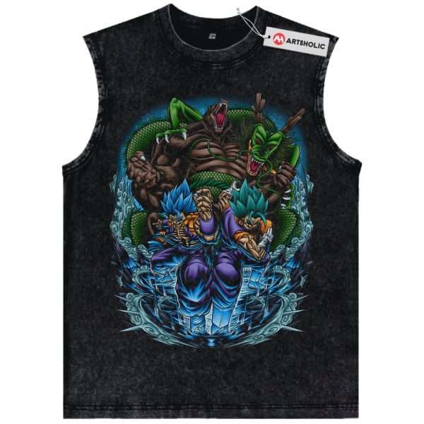 Skull Vegito vs Gogeta Tank Top, Shenron Tank Top, Dragon Ball Tank Top, Anime Tank Top, Vintage Tank Top