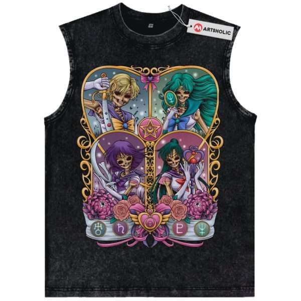 Skull Sailor Moon Tank Top, Anime Tank Top, Vintage Tank Top