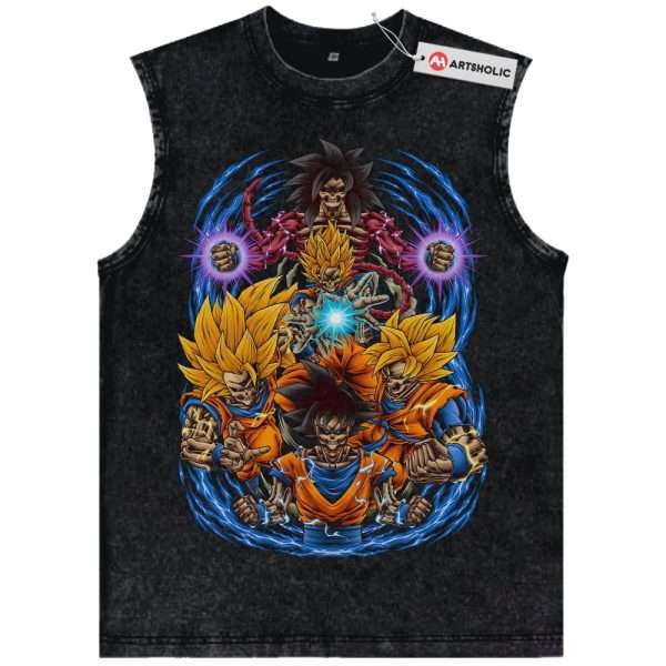 Skeleton Son Goku Tank Top, Dragon Ball Tank Top, Anime Tank Top, Vintage Tank Top