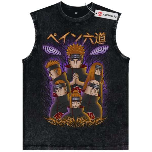 Pain - Nagato Uzumaki Tank Top, Naruto Tank Top, Anime Tank Top, Vintage Tank Top