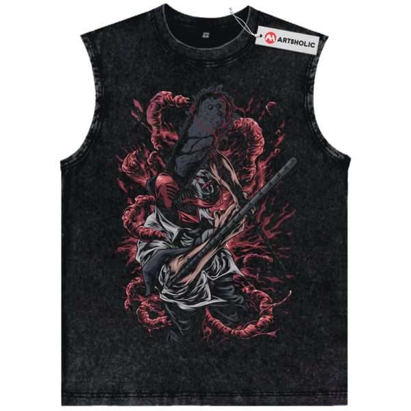 Denji - Chainsaw Devil Tank Top, Chainsaw Man Tank Top, Anime Tank Top, Vintage Tank Top