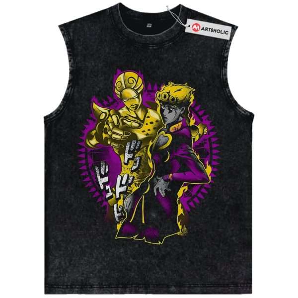 Giorno Giovanna Tank Top, JoJo's Bizarre Adventure Tank Top, Anime Tank Top, Vintage Tank Top