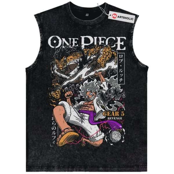 Rob Lucci vs Luffy Gear 5 Tank Top, One Piece Tank Top, Anime Tank Top, Vintage Tank Top