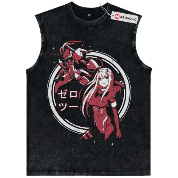 Zero Two Tank Top, Darling in the Franxx Tank Top, Anime Tank Top, Vintage Tank Top