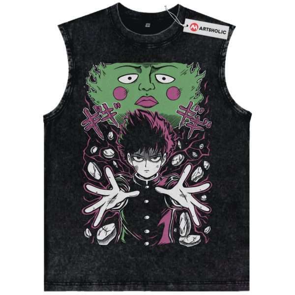 Shigeo Kageyama Tank Top, Mob Psycho 100 Tank Top, Anime Tank Top, Vintage Tank Top