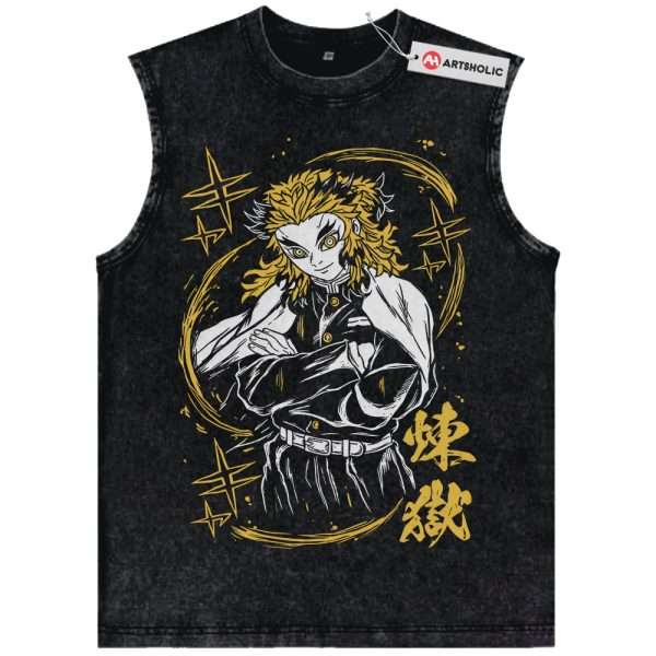 Kyojuro Rengoku Tank Top, Demon Slayer Tank Top, Anime Tank Top, Vintage Tank Top