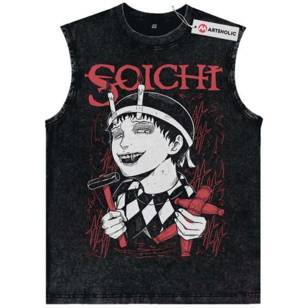 Souichi Tsujii Tank Top, Junji Ito Collection Tank Top, Anime Tank Top, Vintage Tank Top