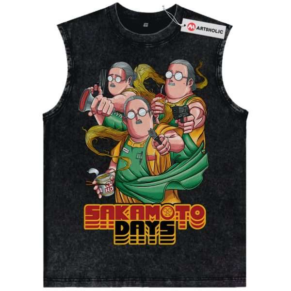 Taro Sakamoto Tank Top, Sakamoto Days Tank Top, Anime Tank Top, Vintage Tank Top