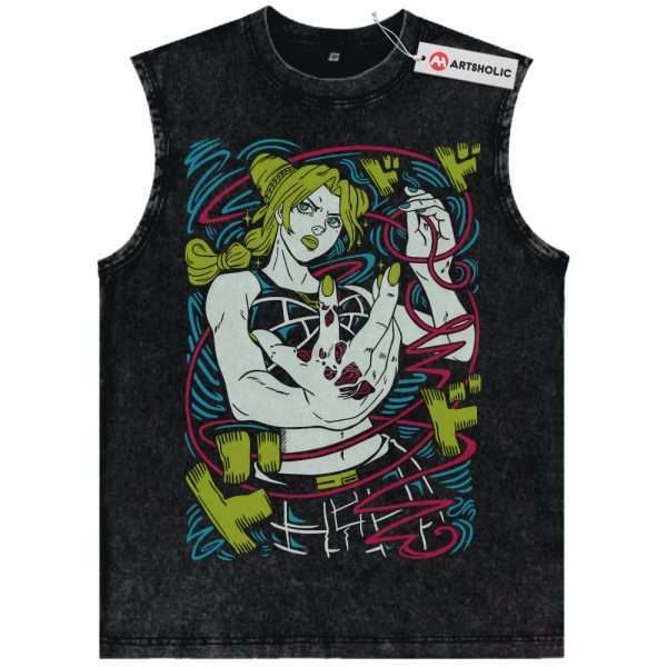 Jolyne Cujoh Tank Top, JoJo's Bizarre Adventure Tank Top, Anime Tank Top, Vintage Tank Top