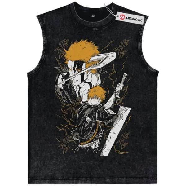 Ichigo Kurosaki Tank Top, Bleach Tank Top, Anime Tank Top, Vintage Tank Top