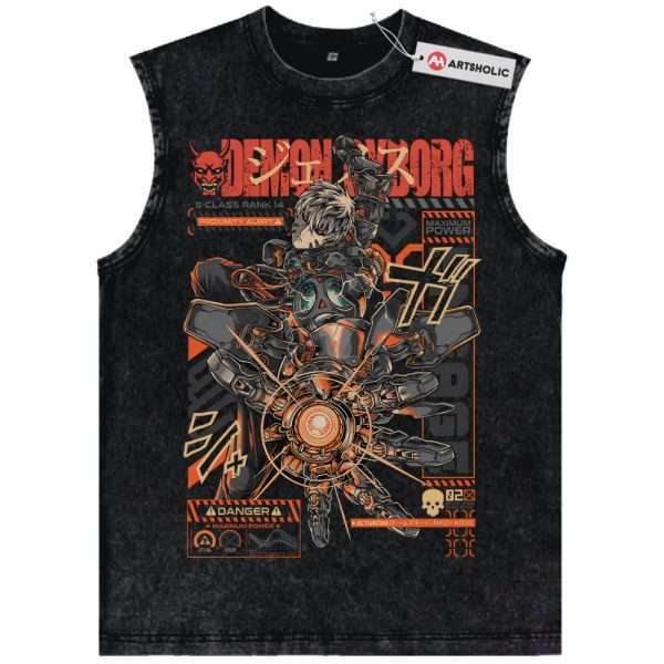 Genos Tank Top, One Punch Man Tank Top, Anime Tank Top, Vintage Tank Top