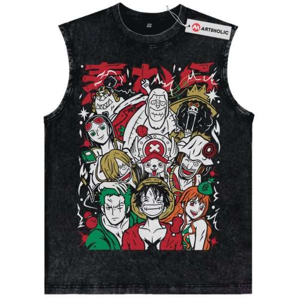 Straw Hat Pirates Tank Top, One Piece Tank Top, Anime Tank Top, Vintage Tank Top
