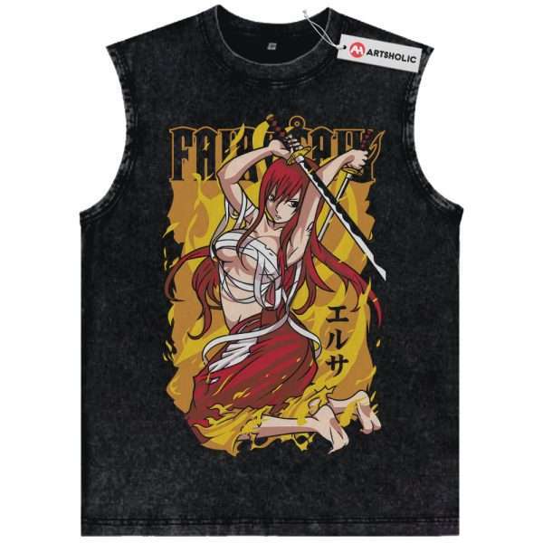 Erza Scarlet Tank Top, Fairy Tail Tank Top, Anime Tank Top, Vintage Tank Top