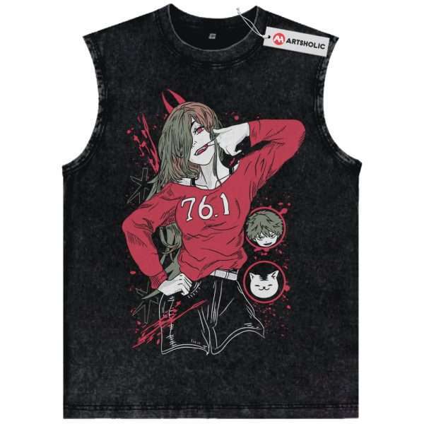 Power Tank Top, Chainsaw Man Tank Top, Anime Tank Top, Vintage Tank Top