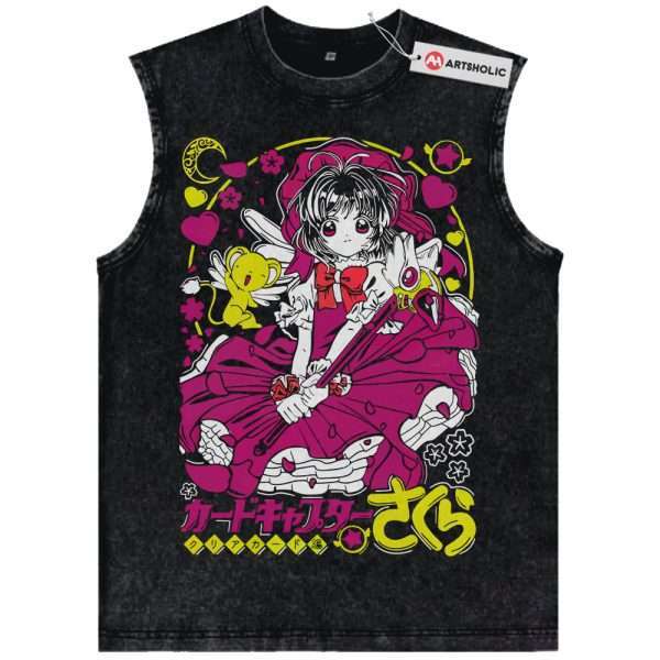 Sakura Kinomoto Tank Top, Cardcaptor Sakura Tank Top, Anime Tank Top, Vintage Tank Top
