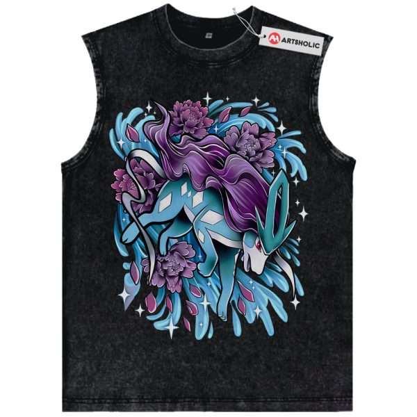 Suicune Tank Top, Pokemon Tank Top, Anime Tank Top, Vintage Tank Top
