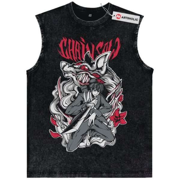 Aki Hayakawa Tank Top, Chainsaw Man Tank Top, Anime Tank Top, Vintage Tank Top