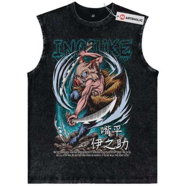 Inosuke Hashibira Tank Top, Demon Slayer Tank Top, Anime Tank Top, Vintage Tank Top