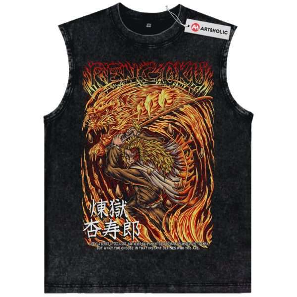 Kyojuro Rengoku Tank Top, Demon Slayer Tank Top, Anime Tank Top, Vintage Tank Top