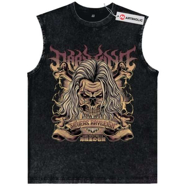 Skull Silvers Rayleigh Tank Top, One Piece Tank Top, Anime Tank Top, Vintage Tank Top