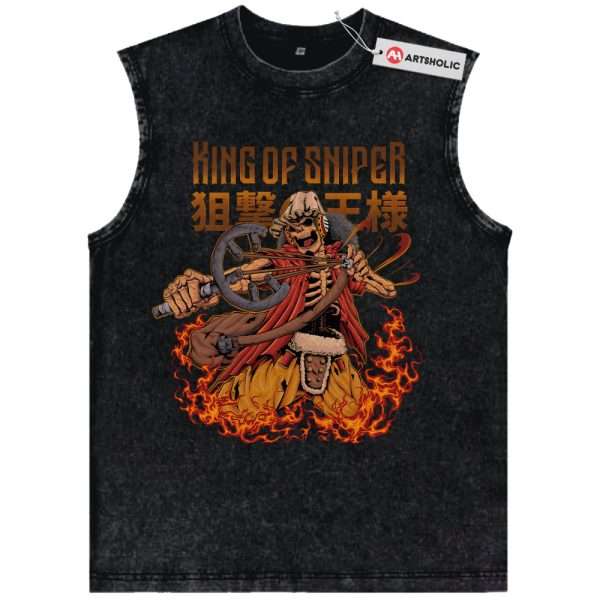 Skeleton Usopp Tank Top, One Piece Tank Top, Anime Tank Top, Vintage Tank Top