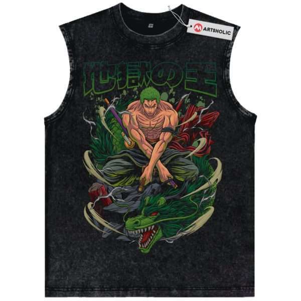 Roronoa Zoro Tank Top, One Piece Tank Top, Anime Tank Top, Vintage Tank Top