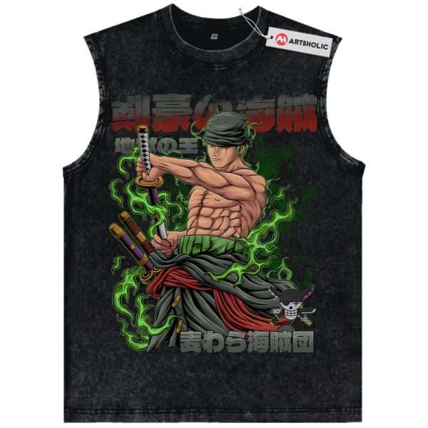 Roronoa Zoro Tank Top, One Piece Tank Top, Anime Tank Top, Vintage Tank Top