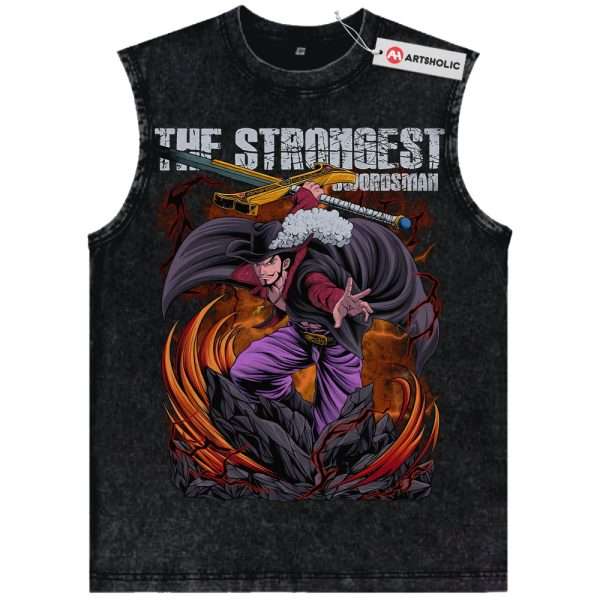 Dracule Mihawk Tank Top, One Piece Tank Top, Anime Tank Top, Vintage Tank Top