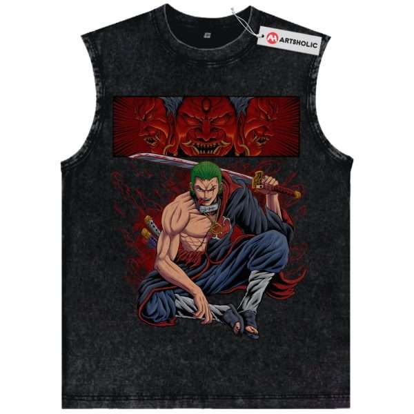 Roronoa Zoro x Akatsuki Tank Top, One Piece Tank Top, Anime Tank Top, Vintage Tank Top